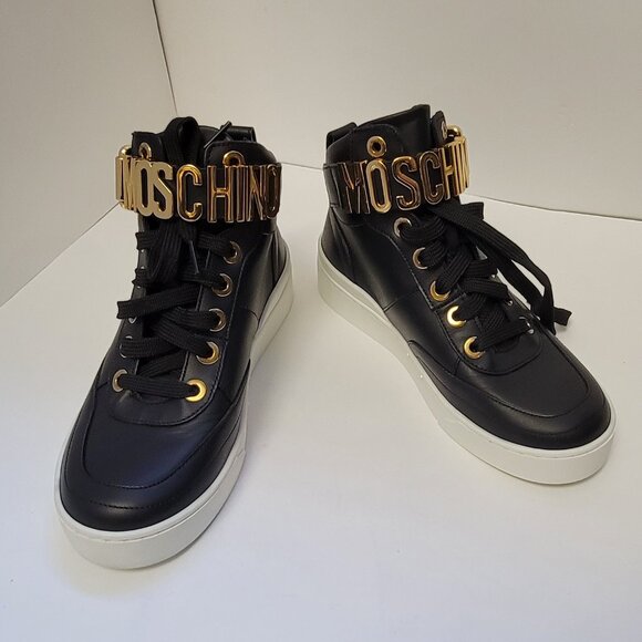MOSCHINO Logo High-top Sneakers - Picture 3 of 13